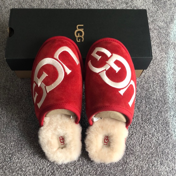 Brand New Mens Ugg Scuff Logo Slippers 